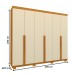 Guarda-Roupa Casal Imperatriz 6 Portas 4 Gavetas 100% Mdf Off White/Naturale - Gelius