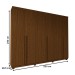 Guarda-Roupa Casal Imperatriz 6 Portas 4 Gavetas 100% Mdf Castanho - Gelius