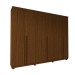 Guarda-Roupa Casal Imperatriz 6 Portas 4 Gavetas 100% Mdf Castanho - Gelius