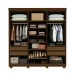 Guarda-Roupa Casal Imperatriz 6 Portas 4 Gavetas 100% Mdf Castanho - Gelius