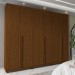 Guarda-Roupa Casal Imperatriz 6 Portas 4 Gavetas 100% Mdf Castanho - Gelius