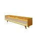 Rack para TV Até 75 Polegadas 2 Gavetas 100% Mdf com Led Naturale/Off White - Gelius