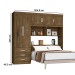 Guarda-Roupa Casal Modulado Cancun 5 Portas 3 Gavetas Jequitibá/Avelã - J&a Móveis
