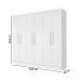 Guarda-Roupa Casal Malibu 6 Portas 4 Gavetas Branco - J&a Móveis