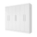 Guarda-Roupa Casal Malibu 6 Portas 4 Gavetas Branco - J&a Móveis