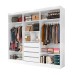 Guarda-Roupa Casal Malibu 6 Portas 4 Gavetas Branco - J&a Móveis