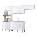 Cozinha Completa Olivia 10 Portas 2 Gavetas Branco Neve - Mx Móveis