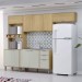 Cozinha Completa Olivia 10 Portas 2 Gavetas Castanho/Off White - Mx Móveis
