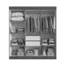 Guarda-Roupa Casal New Xangai 6 Portas 2 Gavetas 100% Mdf Off White/Nogueira - Doripel