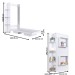 Cama Solteiro Vancouver Articulável 4 Prateleiras Branco - Art In Móveis