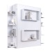 Cama Casal Vancouver Articulável 8 Prateleiras Branco - Art In Móveis