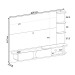Painel para TV Até 65 Polegadas Urban 2 Portas com Led Cinamomo/Off White - Pnr Móveis