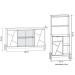 Sala de Estar Completa Bahrein 5 Portas 1 Gaveta 2 Peças Branco/Cedro - Pnr Móveis