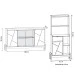 Sala de Estar Completa Bahrein 5 Portas 1 Gaveta 2 Peças Branco/Cedro - Pnr Móveis