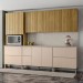 Cozinha Completa Art 11 Portas 4 Gavetas Freijó/Vanilla - Kits Paraná