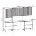 Cozinha Completa Art 11 Portas 4 Gavetas Freijó/ártico - Kits Paraná