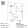 Guarda-Roupa 2 Portas de Correr 2 Gavetas Basic Freijó/Off White - Dalla Costa