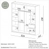 Guarda-Roupa 2 Portas de Correr 2 Gavetas Espelhado Basic Tw302e Freijó/Off White - Dalla Costa