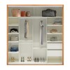 Guarda-Roupa 2 Portas de Correr 2 Gavetas Espelhado Basic Tw302e Freijó/Off White - Dalla Costa