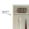 Guarda-Roupa 2 Portas de Correr 2 Gavetas 3 Prateleiras Espelhado Basic Off White - Dalla Costa