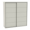 Guarda-Roupa 2 Portas de Correr 2 Gavetas 7 Prateleiras Basic Off White - Dalla Costa