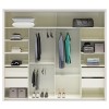 Guarda-Roupa 2 Portas de Correr 4 Gavetas 6 Prateleiras Espelhado Basic Off White - Dalla Costa