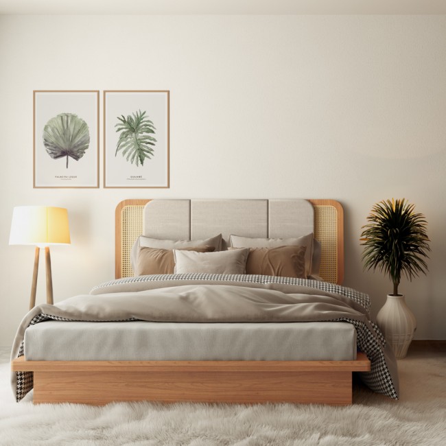 Cabeceira Tela Natural Curve Freijó - Dalla Costa