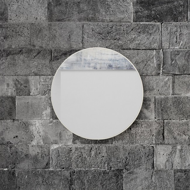 Painel Espelhado Redondo Decorativo Basic  Es10 Off White - Dalla Costa