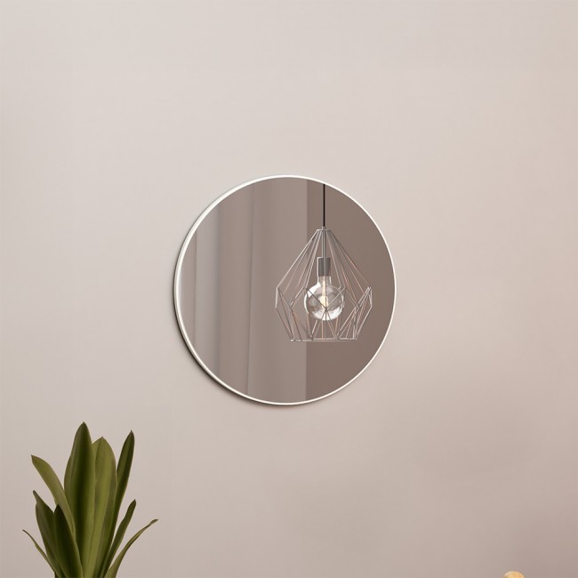 Painel Espelhado Redondo Decorativo Basic  Es11 Off White - Dalla Costa