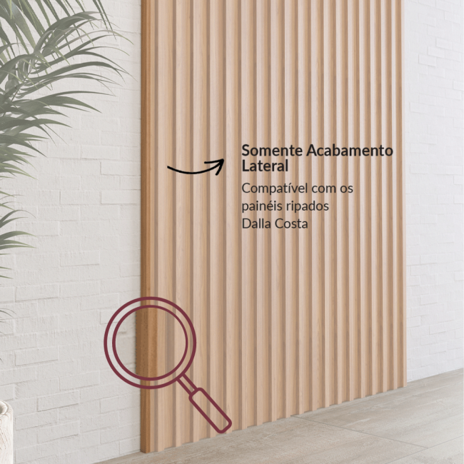 Acabamento Lateral Painel Ripado P11 Freijó - Dalla Costa