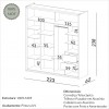 Guarda-Roupa 2 Portas de Correr 11 Prateleiras Espelhado Ripado Nobre/Off White - Dalla Costa