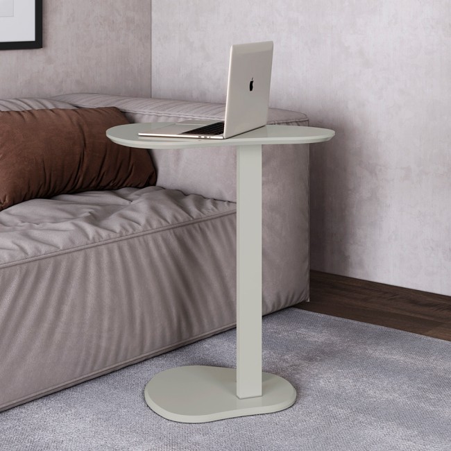 Mesa Auxiliar Orgânica 60cm Off White - Dalla Costa