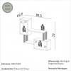 Nicho Retangular 100% Mdf Industrial F25 Off White/Freijó - Dalla Costa