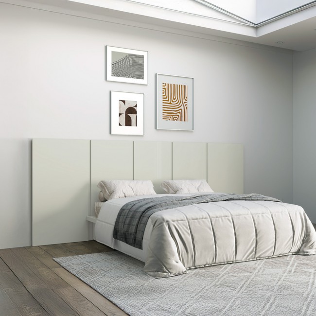 Cabeceira Queen 280cm Lisa Off White - Dalla Costa