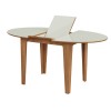Mesa de Jantar Extensível 4 Lugares Nature Off White/Freijó - Dalla Costa