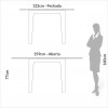 Mesa de Jantar Extensível 4 Lugares Nature Off White/Freijó - Dalla Costa
