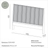 Cabeceira Estofada 160cm Freijó/Cinza Claro - Dalla Costa