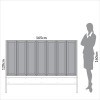 Cabeceira Estofada 160cm Freijó/Cinza Claro - Dalla Costa
