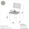 Kit 2 Cadeiras 100% Mdf Estofadas com Encosto em Tela Freijó/Vermelho Veronese J26 - Dalla Costa