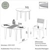 Conjunto Sala de Jantar Mesa Nature Extensível com 4 Cadeiras Tela Sintética Freijó/Off White/Césare Claro Bouclé