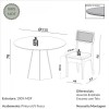 Conjunto Sala de Jantar Mesa Lisboa Base Hexagonal com 6 Cadeiras Tela Sintética Freijó/Césare Claro Bouclé