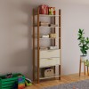 Closet 1 Torre 2 Gavetas Industrial Off White/Freijó - Dalla Costa