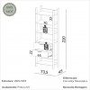 Closet 1 Torre 2 Gavetas Industrial Off White/Freijó - Dalla Costa