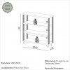 Estante para Livros 4 Prateleiras Industrial Off White/Freijó - Dalla Costa