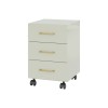Gaveteiro 3 Gavetas Industrial Off White - Dalla Costa