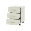 Gaveteiro 3 Gavetas Industrial Off White - Dalla Costa