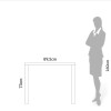 Mesa para Escritório Industrial Off White/Freijó - Dalla Costa