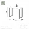 Mesa para Escritório Industrial Off White/Freijó - Dalla Costa