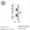 Estante para Livros 1 Porta Industrial Off White/Freijó - Dalla Costa