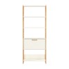 Estante para Livros 1 Porta Industrial Off White/Freijó - Dalla Costa